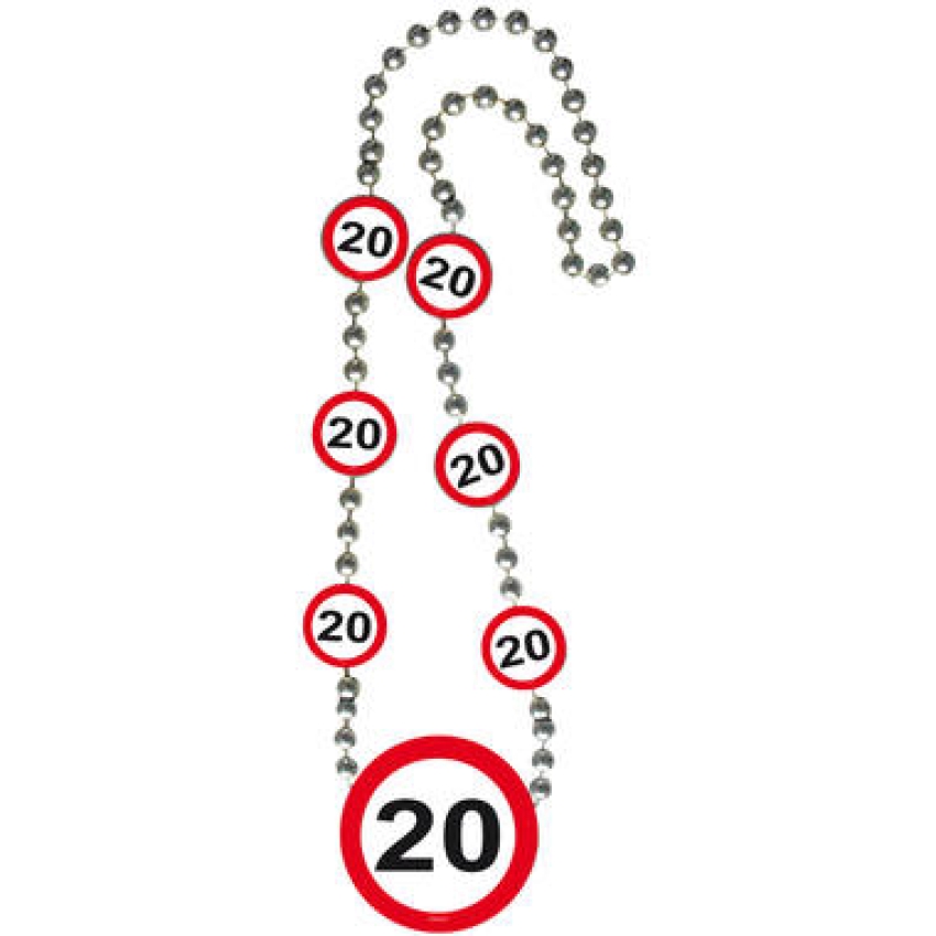 Geburtstag Kette Verkehrsschild 20