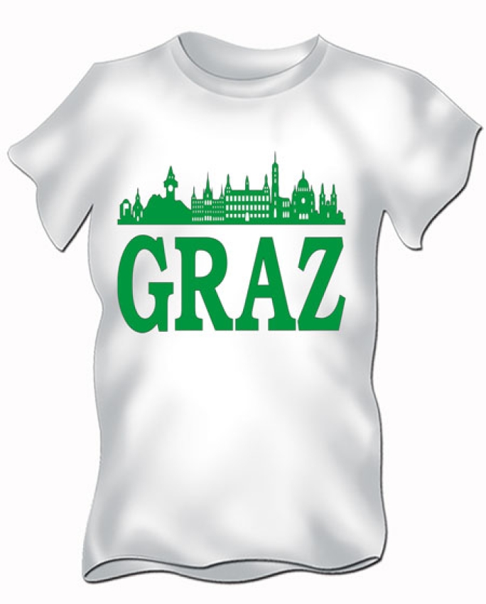 Graz Skyline weißes Shirt